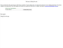 Tablet Screenshot of datingprovider.net